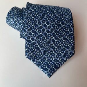 Brooks Brothers Navy and Light Blue Geometric Tie
